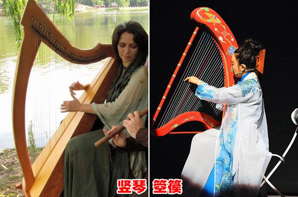箜篌怎么讀,箜篌是什么意思,箜篌與豎琴的區別