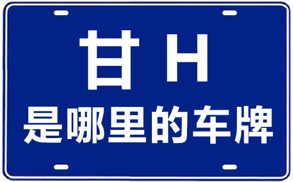 甘H是哪里的車牌號,武威的車牌號是甘什么