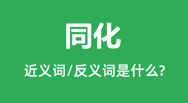同化的近義詞和反義詞是什么,同化是什么意思