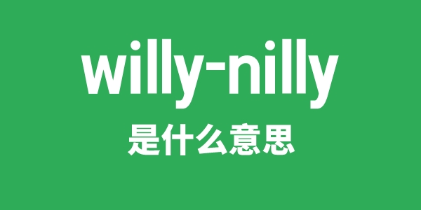 willy-nilly是什么意思