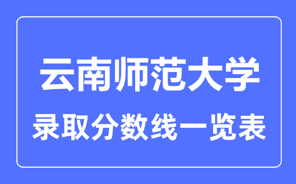 2023年高考多少分能上云南師范大學?附各省錄取分數線