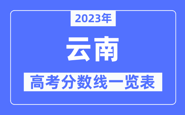 2023年云南高考分數線一覽表(含一本,二本,專科分數線)