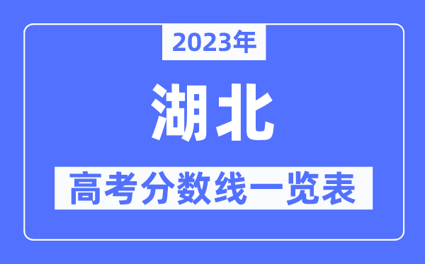 2023年湖北高考分數線一覽表(含一本,二本,專科分數線)