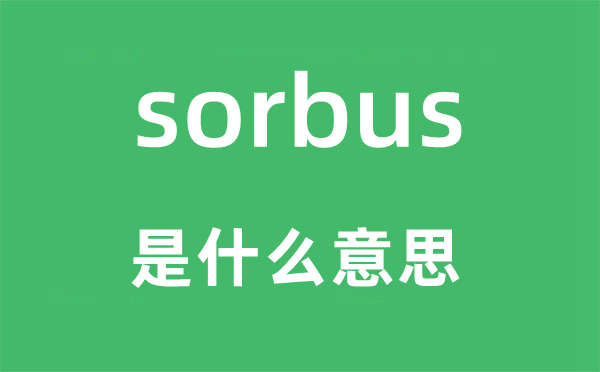 sorbus是什么意思,sorbus怎么讀,中文翻譯是什么