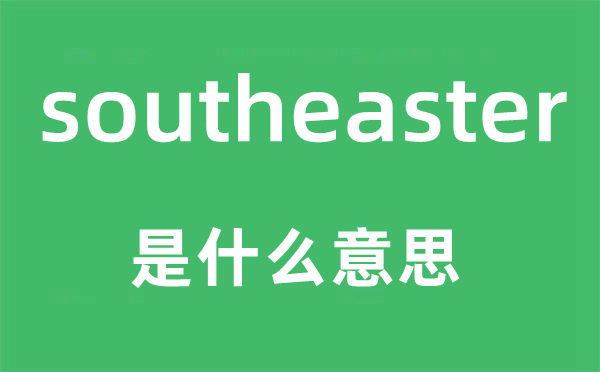 southeaster是什么意思,southeaster怎么讀,中文翻譯是什么