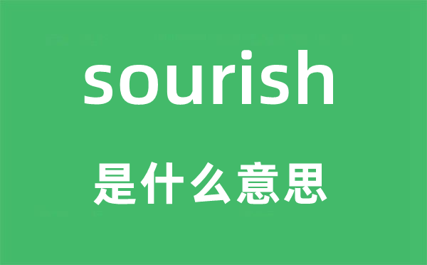 sourish是什么意思,sourish怎么讀,中文翻譯是什么