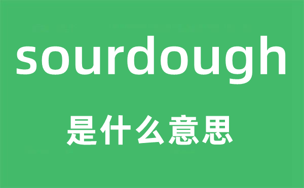 sourdough是什么意思,sourdough怎么讀,中文翻譯是什么