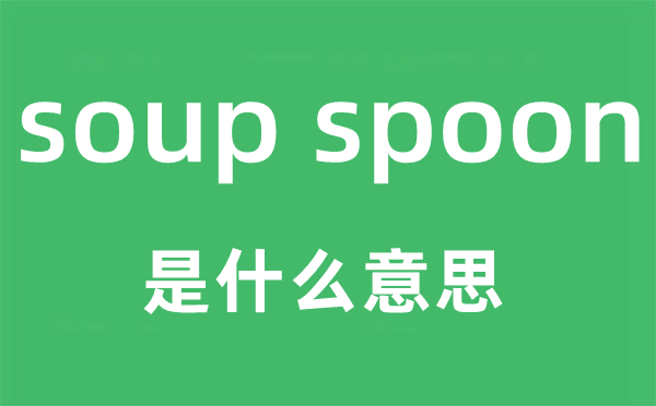 soup spoon是什么意思,中文翻譯是什么