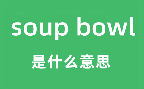 soup bowl是什么意思,中文翻譯是什么