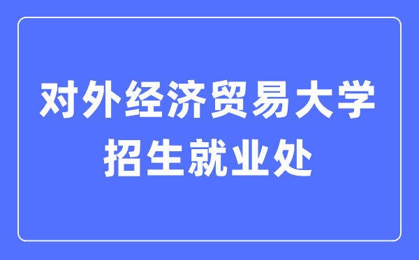 對外經(jīng)濟(jì)貿(mào)易大學(xué)招生就業(yè)處入口(https://aeo.uibe.edu.cn/)
