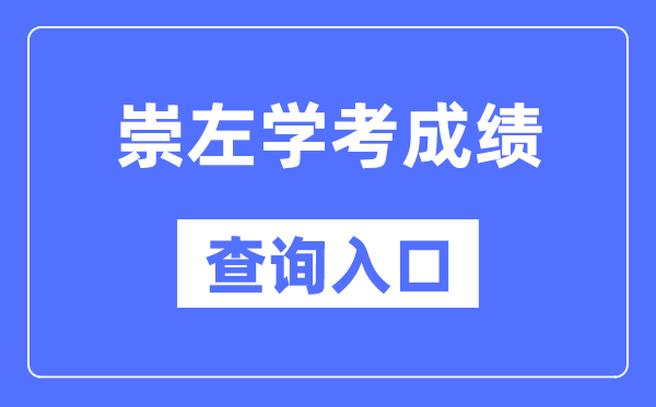 崇左學(xué)考成績(jī)查詢?nèi)肟诰W(wǎng)站(https://www.gxeea.cn/)