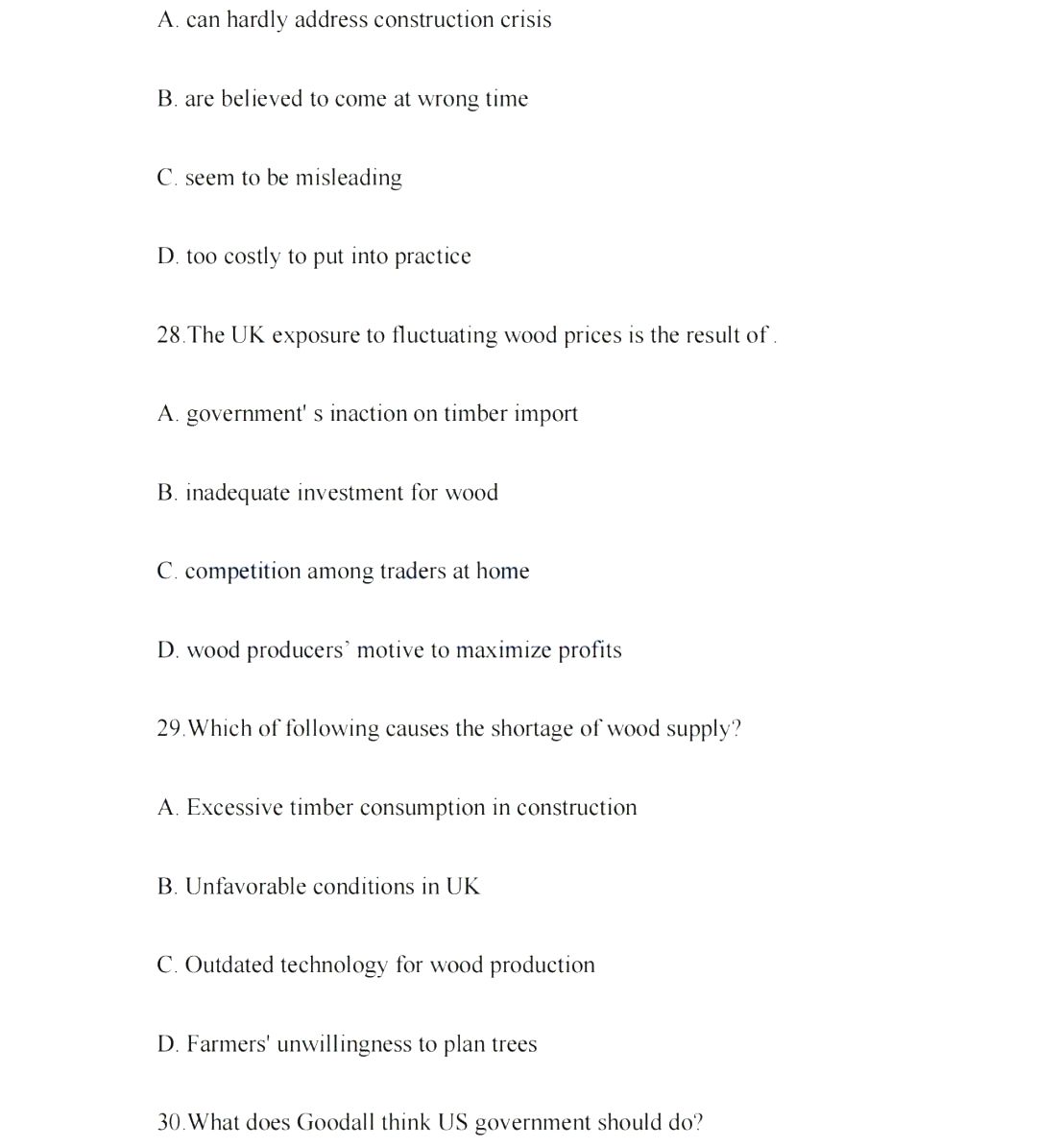 2024年考研英語二試卷真題及答案解析