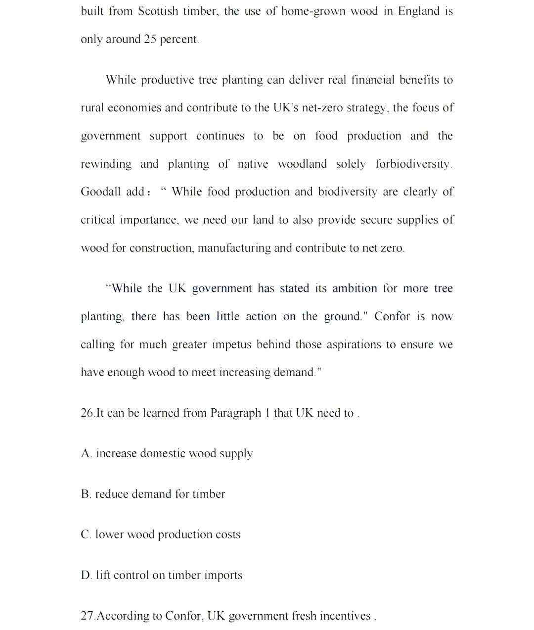 2024年考研英語二試卷真題及答案解析