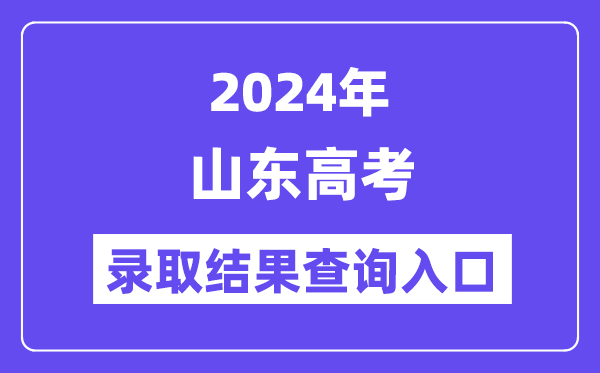 2024年山東高考錄取結果查詢入口(https://www.sdzk.cn/)
