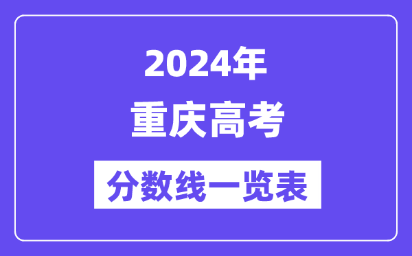 2024年重慶高考分數線一覽表（含一本,二本,?？品謹稻€）