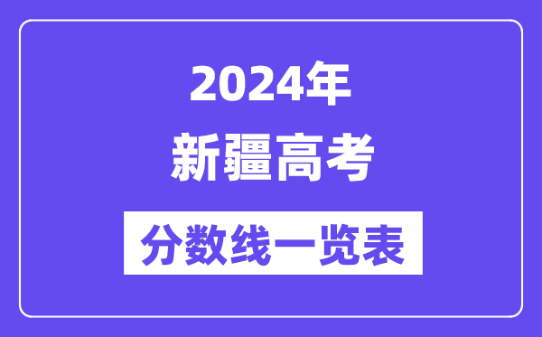 2024年新疆高考分數線一覽表(含一本,二本,專科分數線)