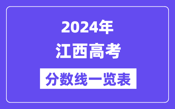 2024年江西高考分數線一覽表(含一本,二本,專科分數線)