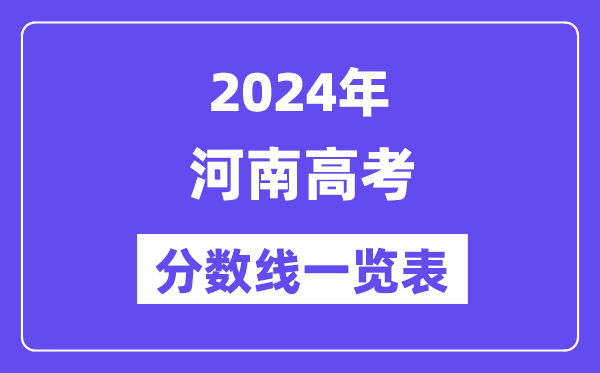 2024年河南高考分數線一覽表(含一本,二本,專科分數線)