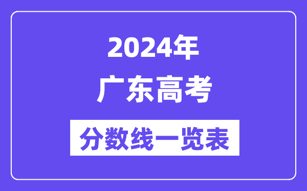 2024年廣東高考分數線一覽表(含一本,二本,專科分數線)