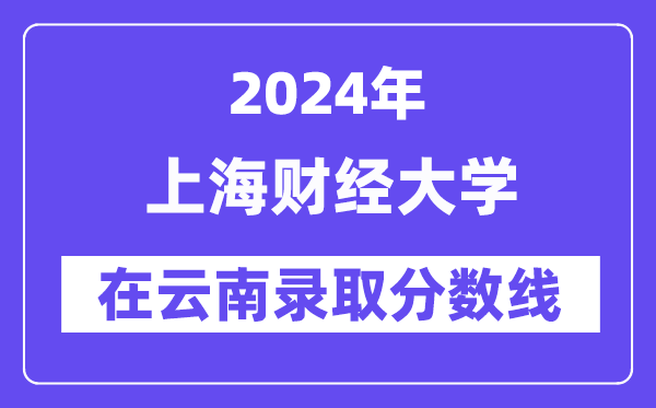 上海財經大學2024年在云南錄取分數線一覽表（2025年參考）