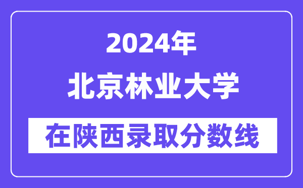 北京林業大學2024年在陜西錄取分數線一覽表(2025年參考)