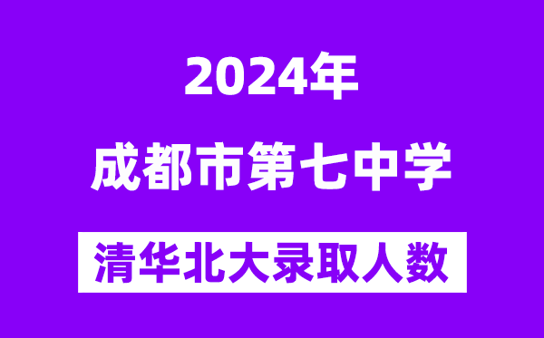 2024年成都七中考入清華北大人數(shù)是多少?附歷年分?jǐn)?shù)線