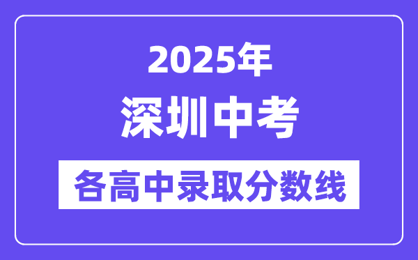 2025年深圳中考各高中錄取分數線一覽表