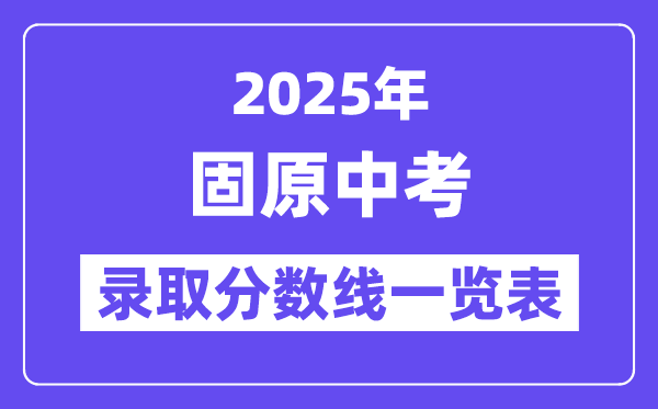2025年固原中考各高中錄取分數線一覽表