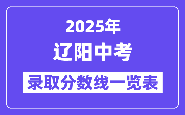 2025年遼陽中考各高中錄取分數線一覽表