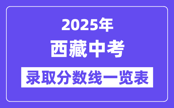 2025年西藏中考錄取分?jǐn)?shù)線一覽表,中考多少分能上高中?
