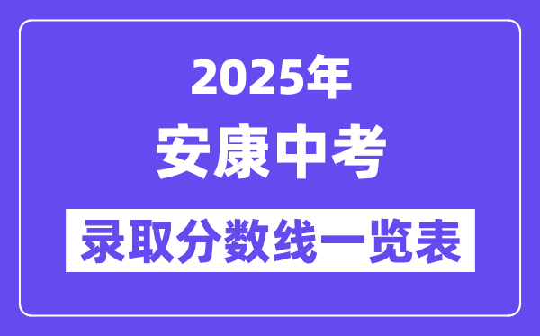 2025年安康中考各高中錄取分?jǐn)?shù)線一覽表
