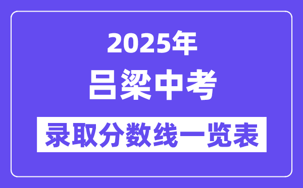 2025年呂梁中考各高中錄取分數線一覽表