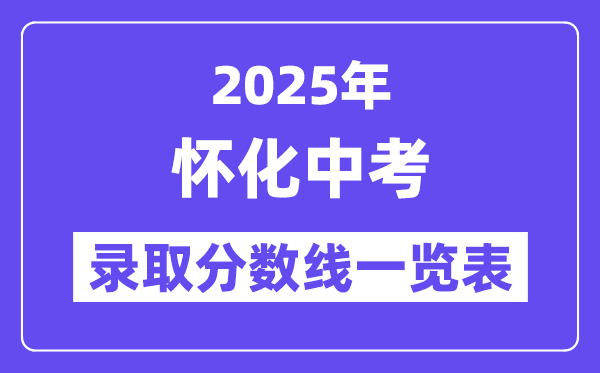 2025年懷化中考各高中錄取分數線一覽表