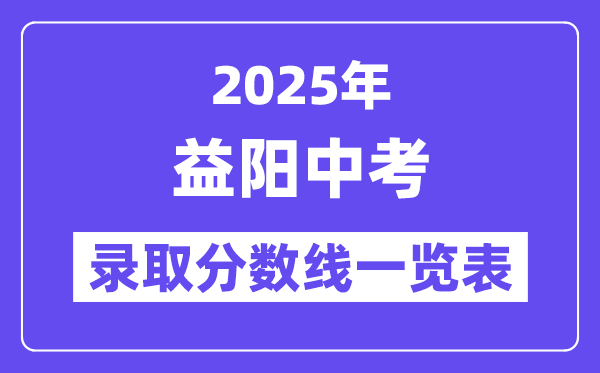 2025年益陽中考各高中錄取分數線一覽表