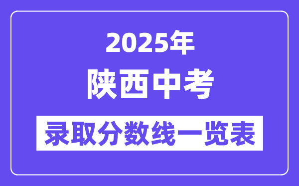 2025年陜西中考錄取分?jǐn)?shù)線一覽表,中考多少分能上高中?