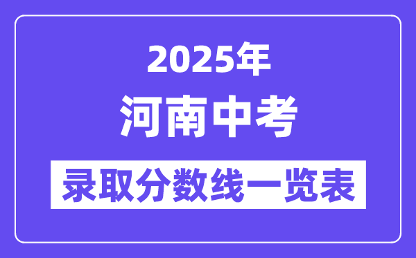 2025年河南中考錄取分數線一覽表,中考多少分能上高中？