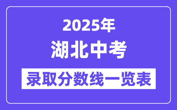 2025年湖北中考錄取分?jǐn)?shù)線一覽表,中考多少分能上高中?