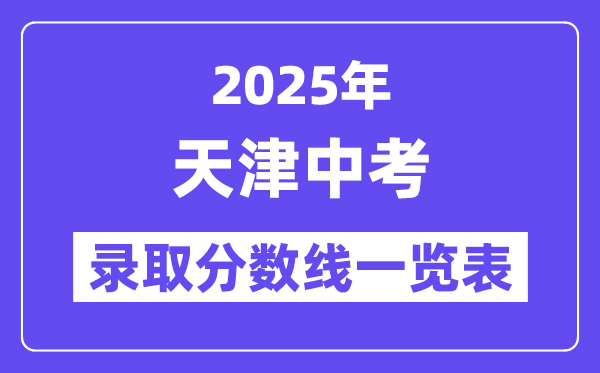 2025年天津中考各高中錄取分?jǐn)?shù)線一覽表