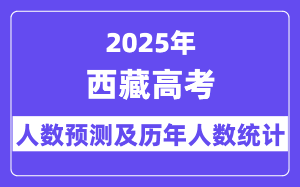 2025年西藏高考人數預估多少?