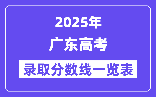 2025廣東高考各批次錄取分數線一覽表(含一本,二本,專科)