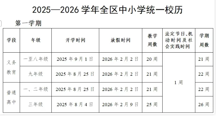 2026年廣西中小學寒假放假時間表,幾月幾號開始放寒假