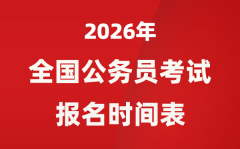 2026年全國各省市公務員考試